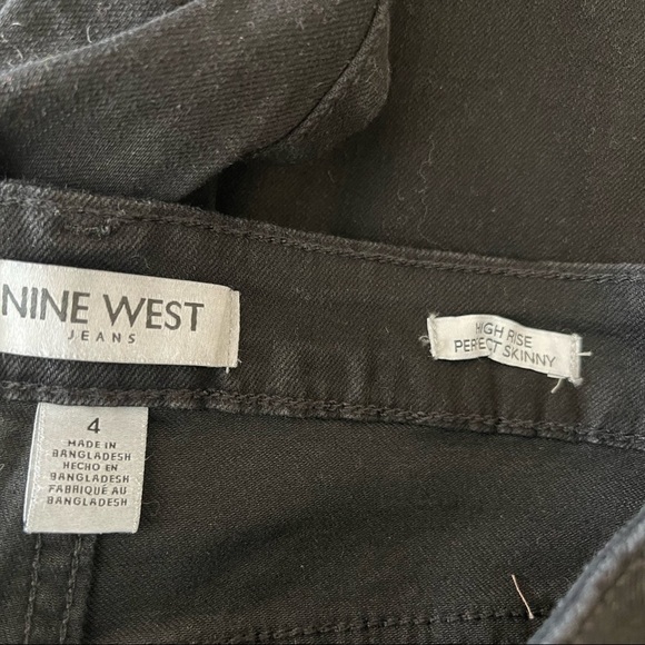 Nine West High Rise Perfect Skinny Black Denim Jeans Women’s Size 4 - Picture 9 of 10